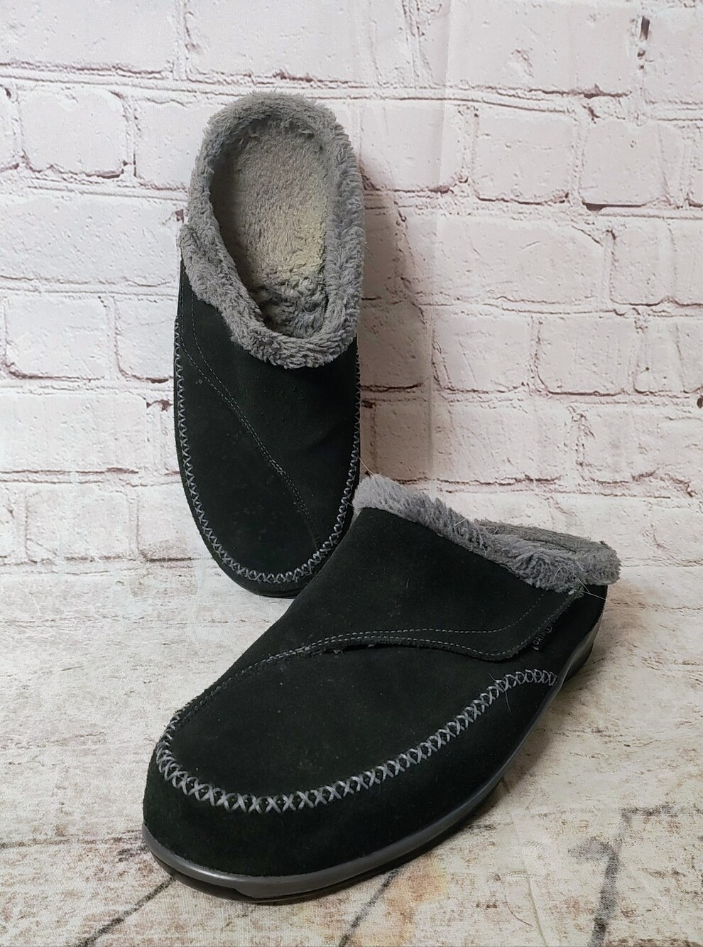 Orthofeet Charlotte Slip On Comfort Fleece Lined Shoes 10 Womens
